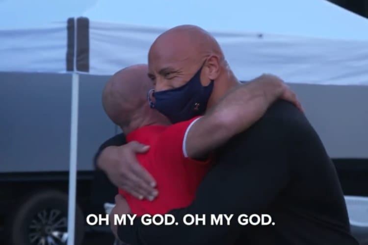 【イイ話】ドウェイン・ジョンソンが10代の頃に自分を救ってくれた恩人へ素敵なサプライズ！