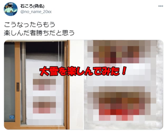 大雪で大変なので開き直って楽しんでみた。その方法が衝撃！？