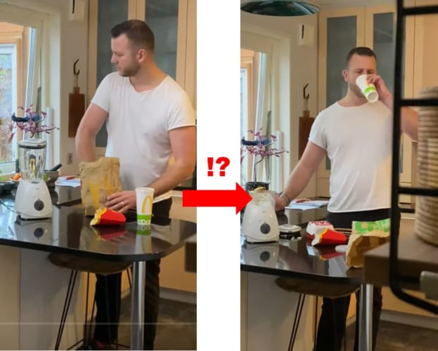 思ってたのと違う...男性が作るオリジナルマックシェイクが衝撃的！？