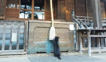 「神様、お願いしますニャ」神社へ初詣に来ていた珍しい参拝客の姿がTwitterで話題に!