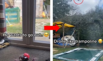 まるでペット!?ドローンを生き物のように扱う映像が面白い♪