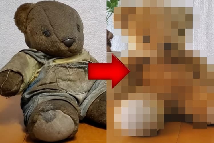 【動画】ビフォーアフターがスゴい！十年前に閉店したたこ焼き屋さんにいた真っ黒なくまちゃんを洗ったてみた