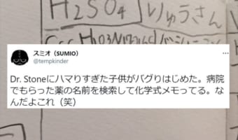 人気漫画『Dr.STONE』の影響で化学式をメモするようになった年長さんが凄い！