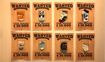 靴下片方だけ無くなる現象に終止符を!片方だけの靴下に手配書!?可愛さと実用性を兼ねた素敵なデザインが話題に!