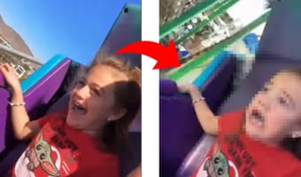 楽し気な表情から恐怖のドン底へ。5歳少女のジェットコースターデビューが面白い！