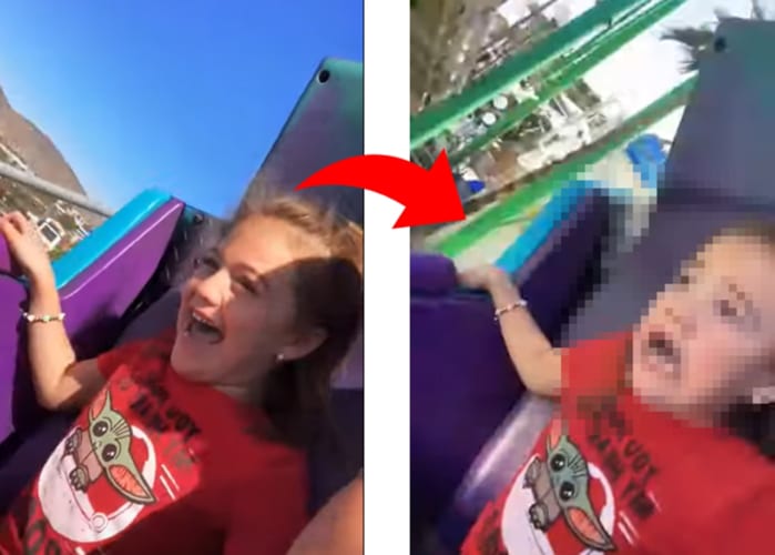 楽し気な表情から恐怖のドン底へ。5歳少女のジェットコースターデビューが面白い！