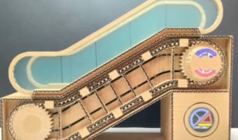 エスカレーターってどういう構造?の疑問に答えるために、ダンボールで自作しちゃった!
