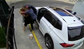 防犯カメラは捉えた！男二人が女性の車を盗む犯行現場を警察官が偶然目撃し逮捕！