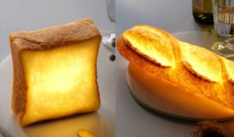 “本物のパン”で作ったライト「パンプシェード」が素敵!制作工程でくり抜いた中身は美味しく食べる