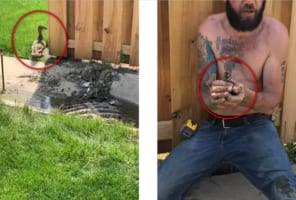 救世主・・・ママと生き別れになった赤ちゃんアヒルをイカつい男性グループが必死の救出！