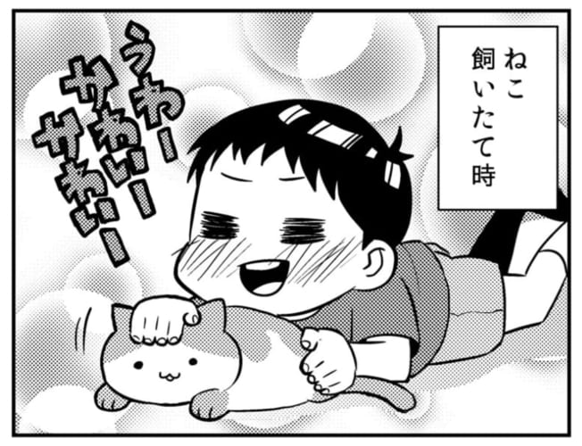 寝てる時に猫の気配を感じたら・・・、猫がかわいさに飽きられないようこんなことをしている・・・のかもしれない