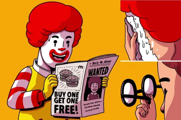 あのキャラの裏の顔は・・・？！人気キャラたちの舞台裏を描いたダークユーモア作品が面白い！