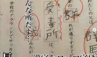 漢字とローマ字は雰囲気でいける!?長男のテストの解答が笑えるし、お母様のツッコミがツボにはまる