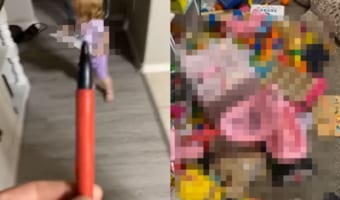ある女の子がペンを手にした結果・・・お家の中が大変なことに!!【当人はご満悦のようです】