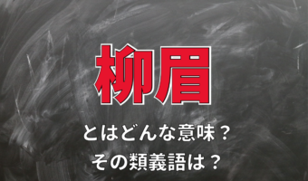「柳眉」とはどんな眉毛の事?他にもある「眉」の字を含む熟語もご紹介