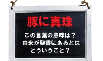 ことわざ「豚に真珠」とはどんな意味？その由来は聖書にある？？