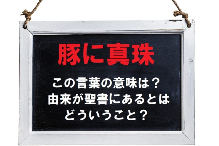 ことわざ「豚に真珠」とはどんな意味？その由来は聖書にある？？