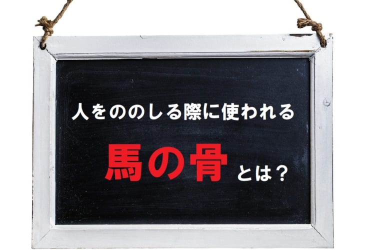 「馬の骨」とはどんな意味？なぜ人をののしる際に使われるの？
