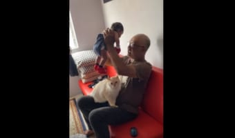「かまってニャン!」赤ちゃんに嫉妬したニャンコがとった愛らしい行動とは!!