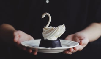 こ、これは食べられない・・・、エレガントな『白鳥のメレンゲタルト』がとても素敵!