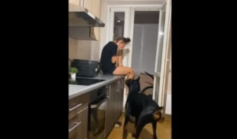 飼い主が目の前で泣き始めたら・・・その際のドーベルマンの行動に胸を打たれる