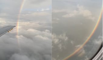 地上では見られない?!幻想的な『円』を描く虹!!