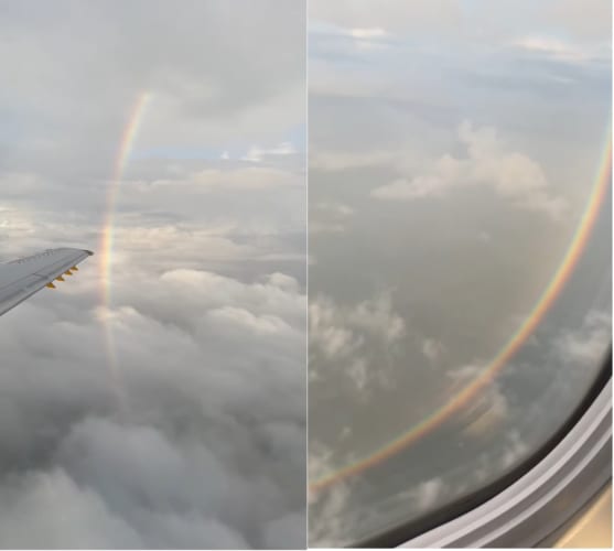 地上では見られない？！幻想的な『円』を描く虹！！