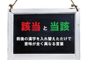 「該当」と「当該」は、文字の前後を入れ替えただけだけど、意味は大きく変わるから気を付けて！
