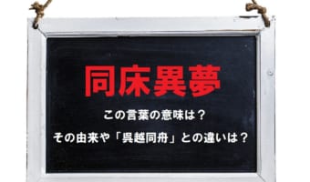 「同床異夢」この言葉はどんな状態を指しているの?その由来や「呉越同舟」との違いは?
