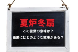 雅な雰囲気のある「夏炉冬扇」、実はこの言葉の意味はあまりよくない