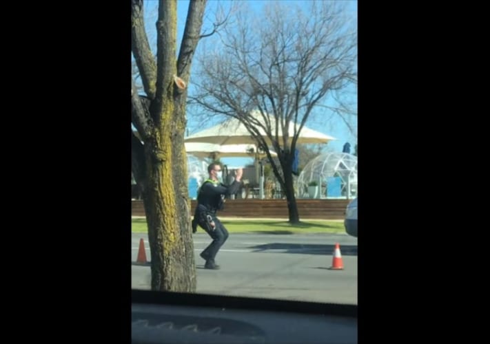 実にノリノリ！エンターテインメント精神あふれる踊りながら停車指示を出す警察官！