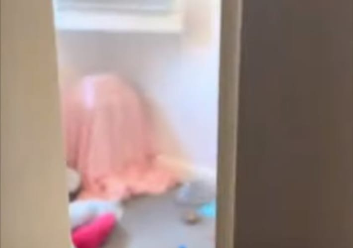 こんなかわいいシンクロがあるなんて・・・。 ドアを開けると、室内にいたネコたちが揃って頭を傾けていました！！