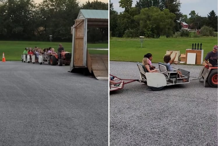 これはスゴ楽しそう！教会にトラクターを使った子供用の「○○○○」ができました！！