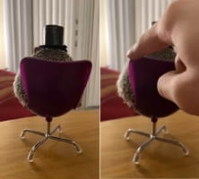 シルクハットも似合っていてとってもかわいい！ちっちゃな椅子を回転させるとそこに座っていたのは・・・