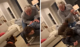 マッサージをうけている女性が攻撃されているのだと思った犬。その後とった行動とは・・・!