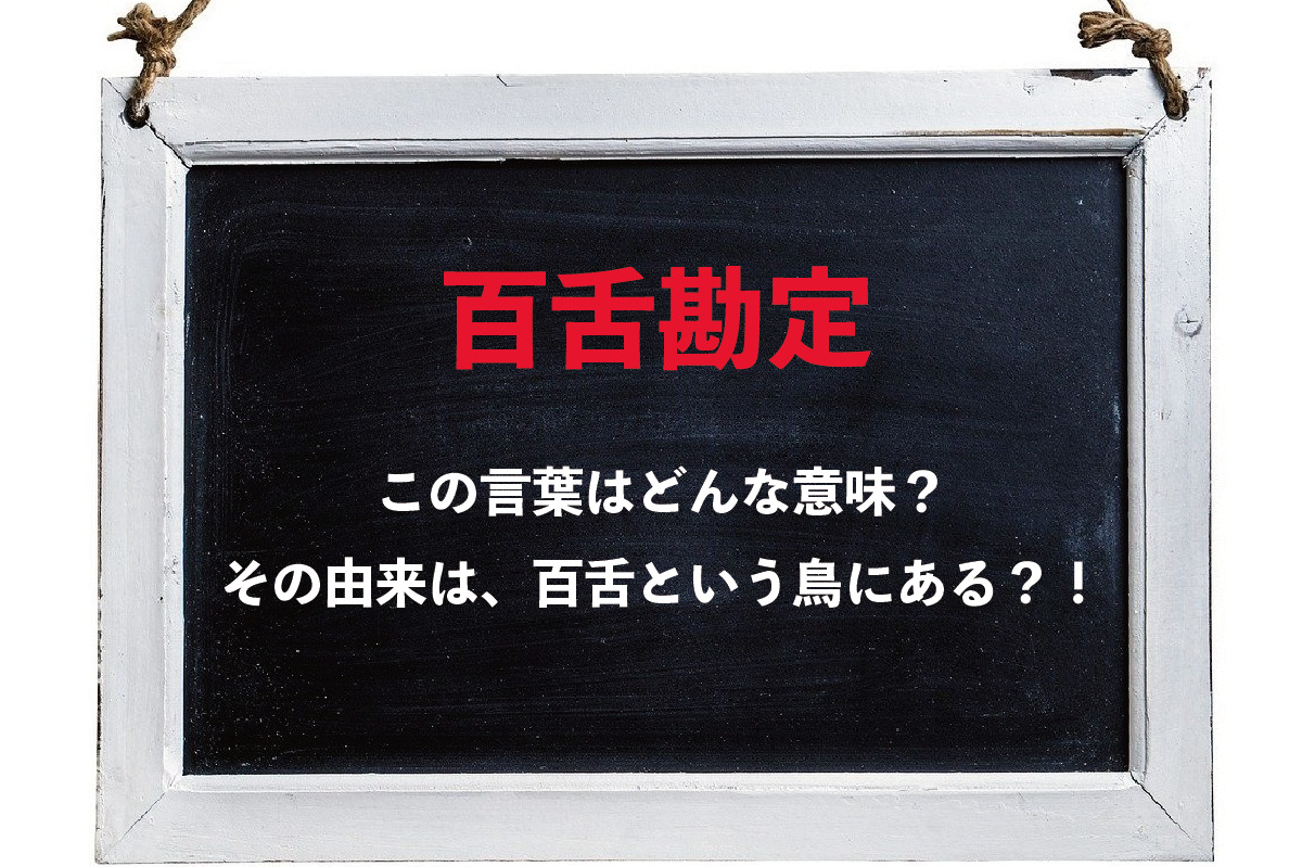 「百舌勘定」とはどんな意味の言葉？「百舌」とはなんのこと？