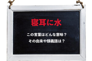ことわざ「寝耳に水」とはどんな意味？「寝耳へ水の果報」はまた別の意味のことわざ？