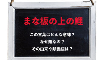 「まな板の上の鯉」とはどんな意味？なぜ「鯉」なの？その由来や類義語は？
