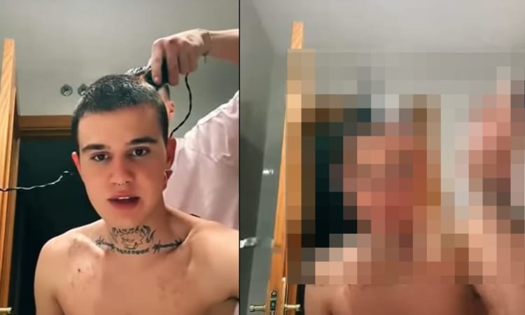 友人の頭をバリカンで刈っていた時に起きた悲劇！アタッチメントを変えている隙に友人が自分で刈ってしまい