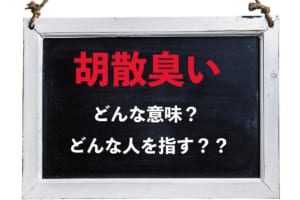 「胡散臭い」とはどんな意味でどんな人を指すの？「胡散」とはなんのこと？？