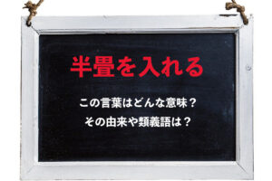 なんで「半畳を入れる」が批判や野次をあらわすの？その由来はむかしの演劇にあった！