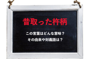 「昔取った杵柄」とはどんな意味？「杵柄」ってそもそもなんのこと？