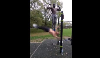 すげーーー！！！人間鯉のぼりの上に人！？凄いマッチョの映像に驚愕