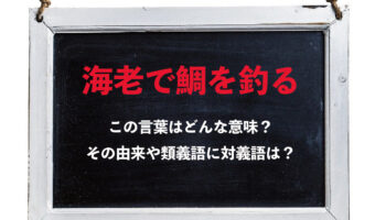 「海老で鯛を釣る」とはどんな意味の言葉？使い方はポジティブな意味合いでいいの？