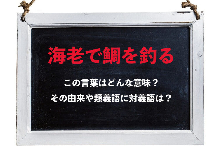 「海老で鯛を釣る」とはどんな意味の言葉？使い方はポジティブな意味合いでいいの？
