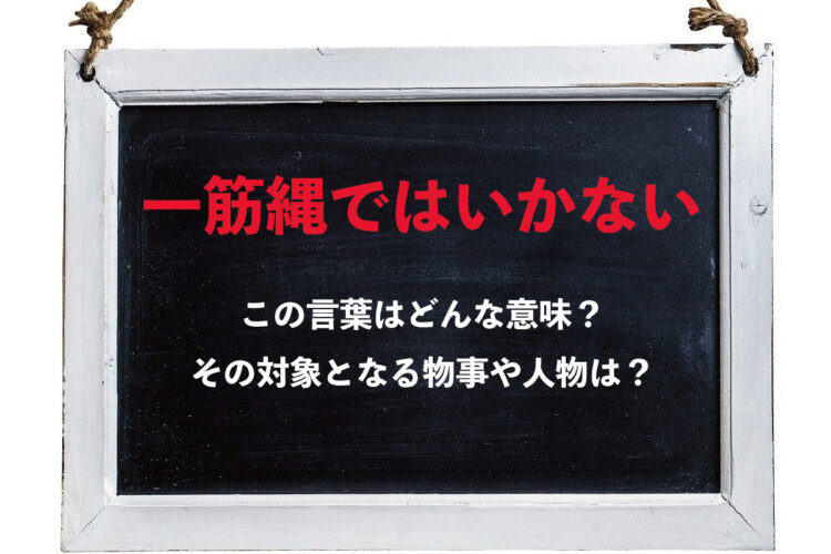 「一筋縄ではいかない」とはどんな意味？そもそも「一筋縄」とはなんのこと？