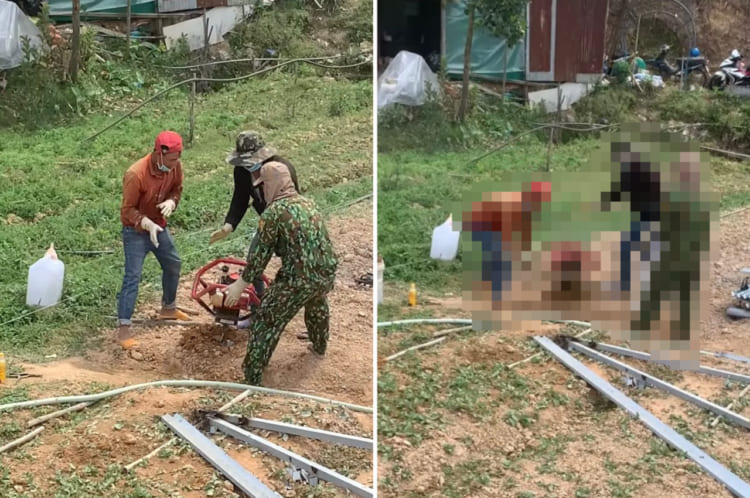 ハプニング発生！掘削機が地面に突き刺さって回転が止まらない！！一体これどーすんの！？