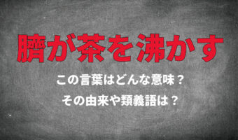 おかしいことの例えとして使われる「臍が茶を沸かす」その意味や由来、類義語は？？