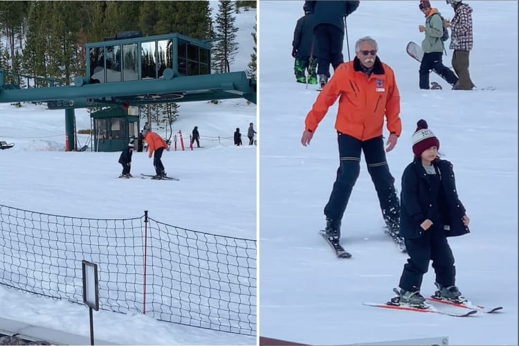 はじめてスキーに挑戦した男の子。レッスン中に『ある動作』をすっかり忘れてしまった結果・・・、大変な目に遭ってしまいました！！