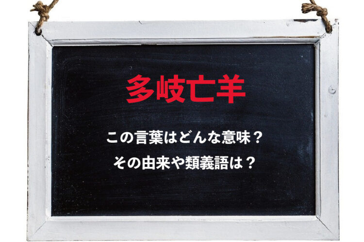 「多岐亡羊」とはどんな意味の四字熟語？その由来や類義語は？